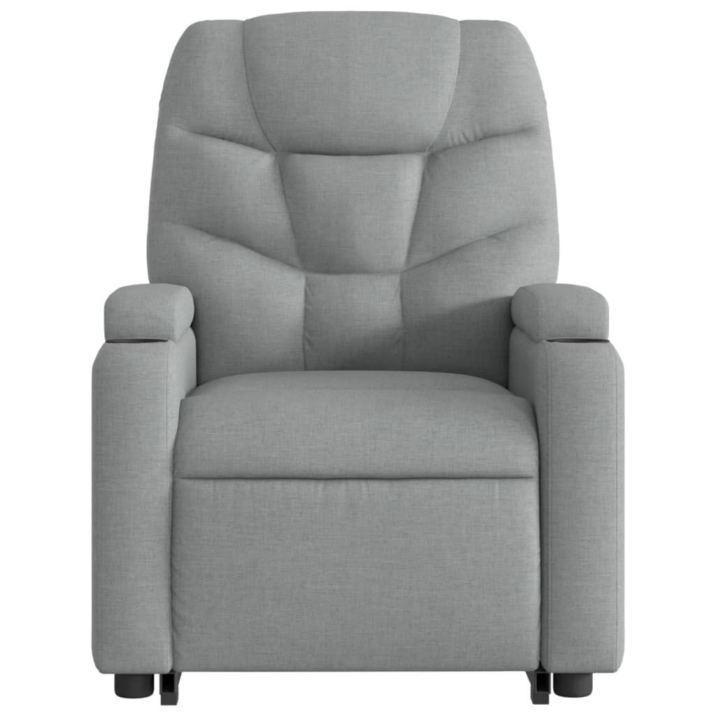 Stand up Massage Recliner Chair Light Grey Fabric Price