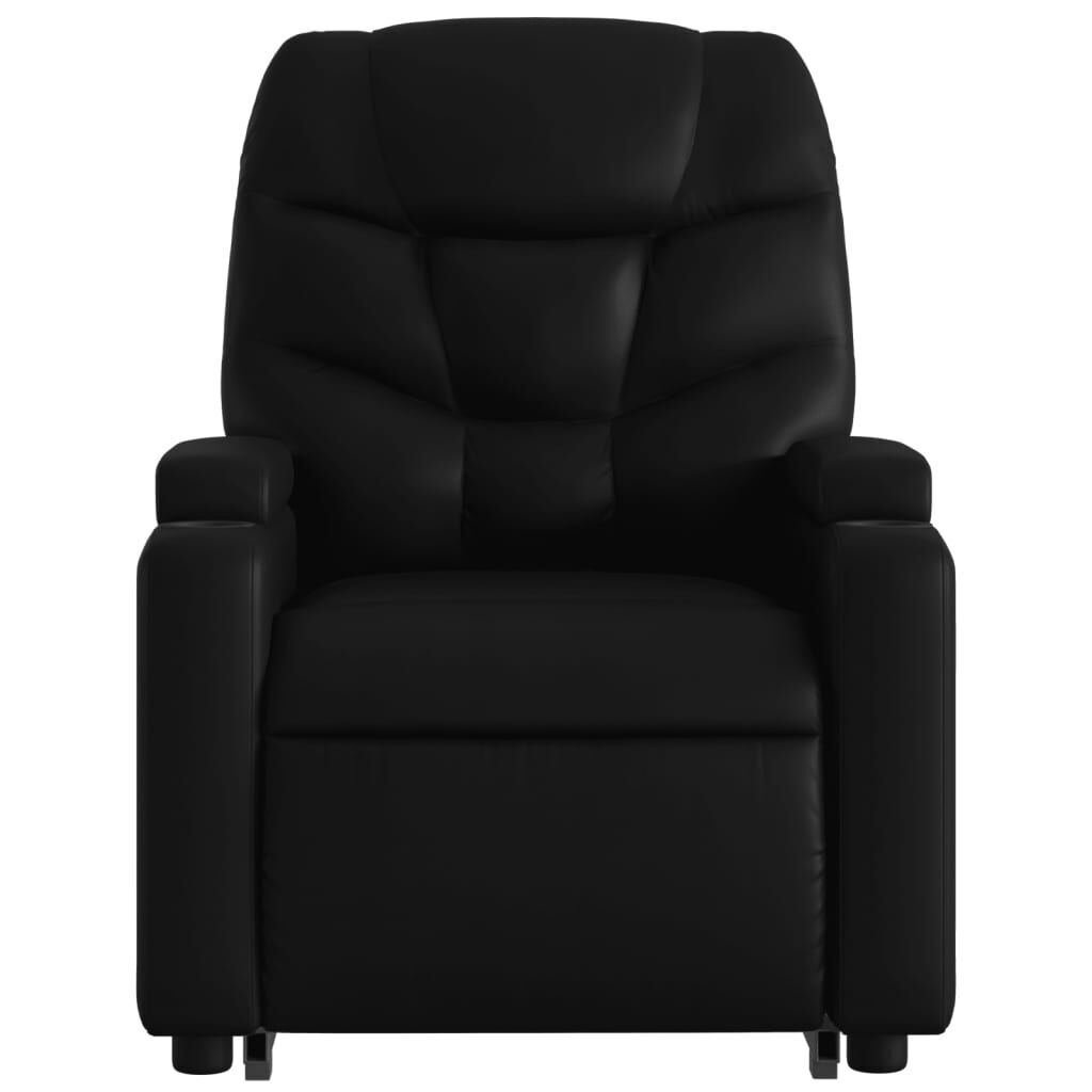 Stand up Recliner Chair Black Faux Leather Price