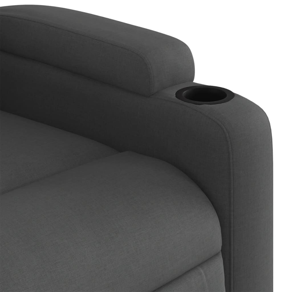 Massage Recliner Chair Dark Grey Fabric Price