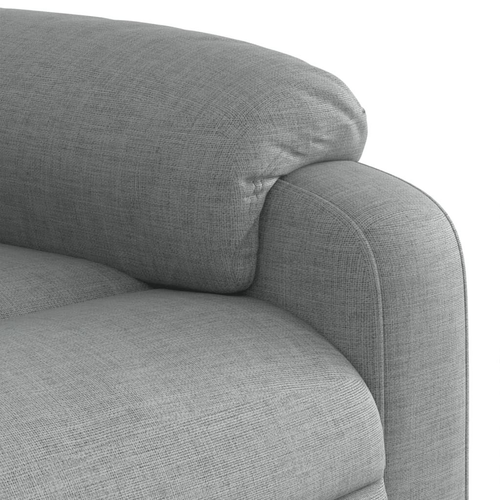 Massage Recliner Chair Light Grey Fabric Price