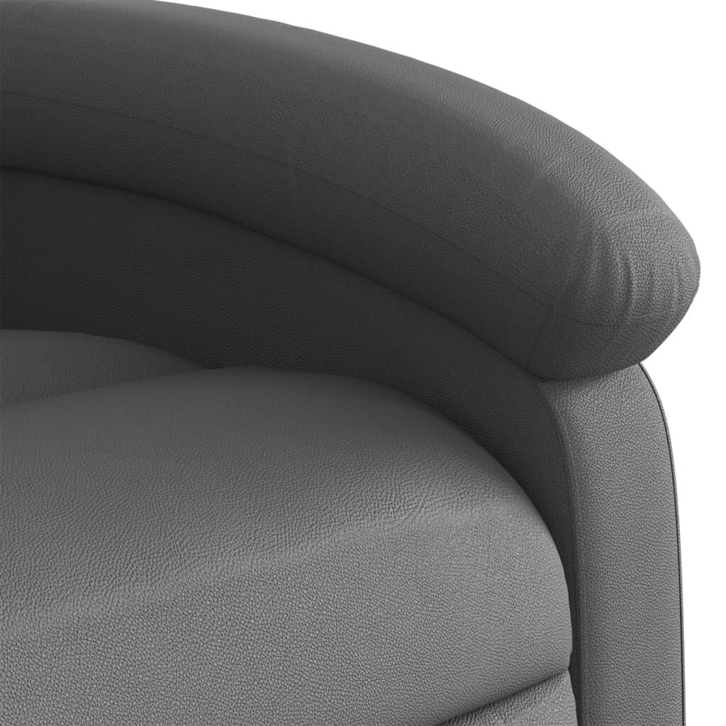 Recliner Chair Grey Real Leather Price