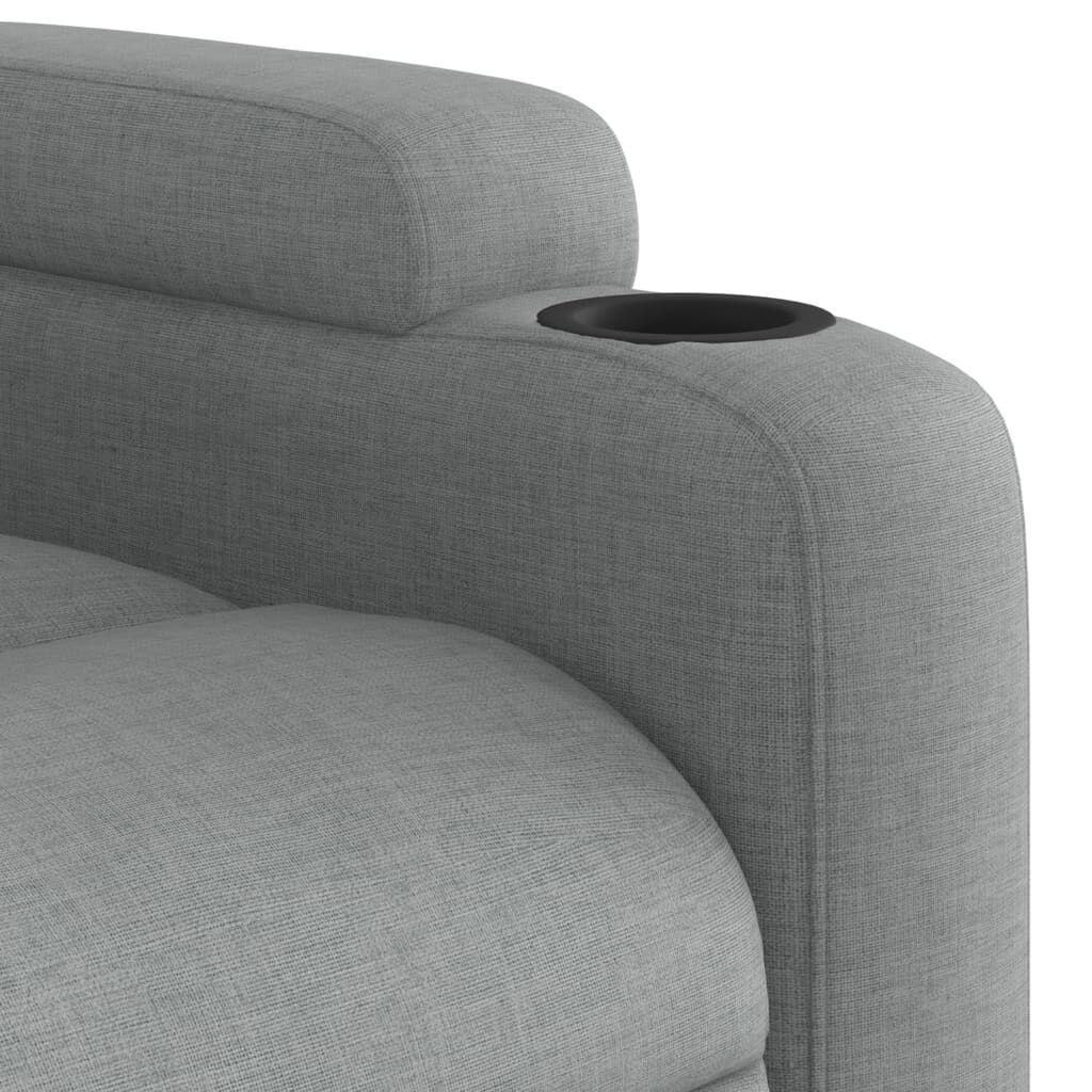 Massage Recliner Chair Light Grey Fabric Price