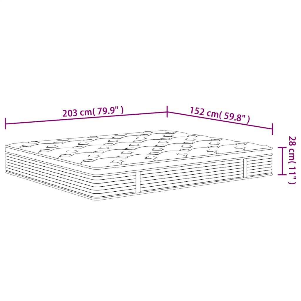 Pocket Spring Mattress Medium 152x203 cm Queen Size Price