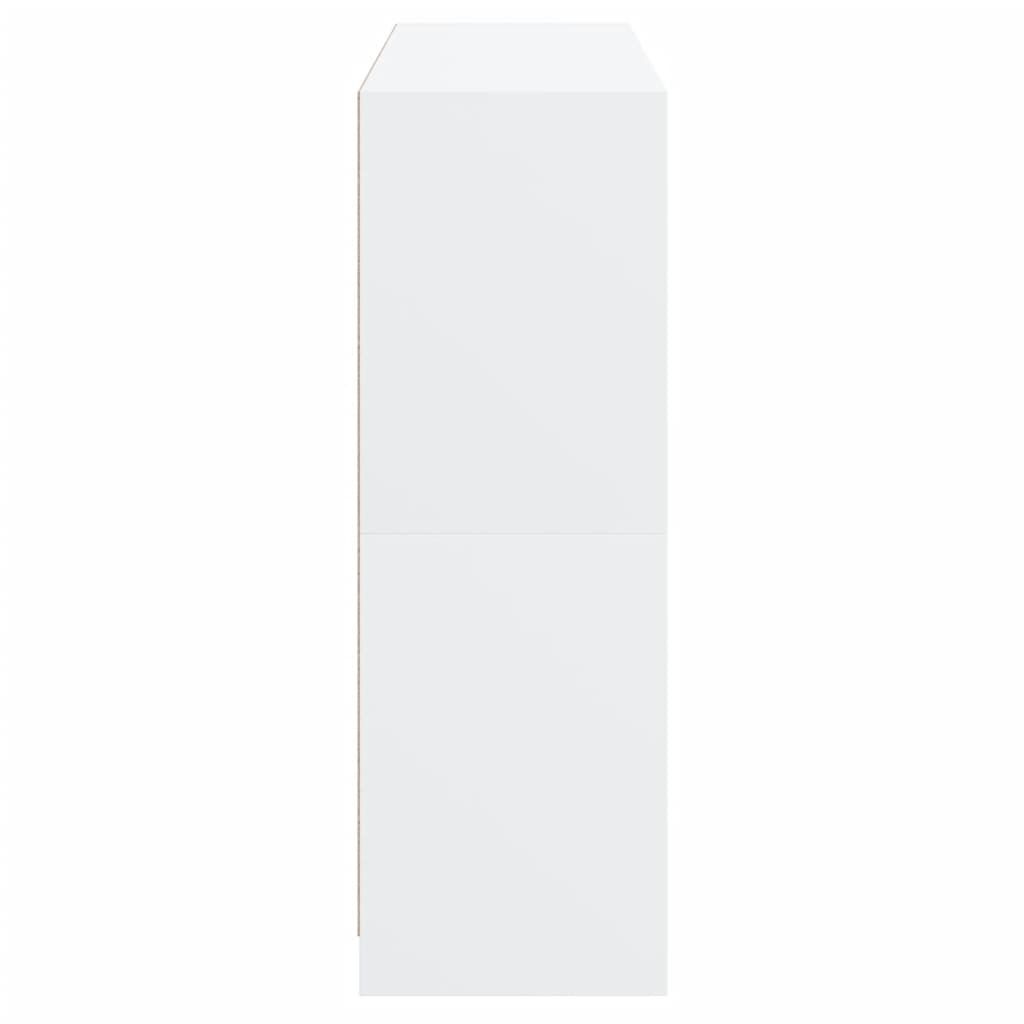 Bookcase with Doors White 136x37x109 cm Engineered Wood Price