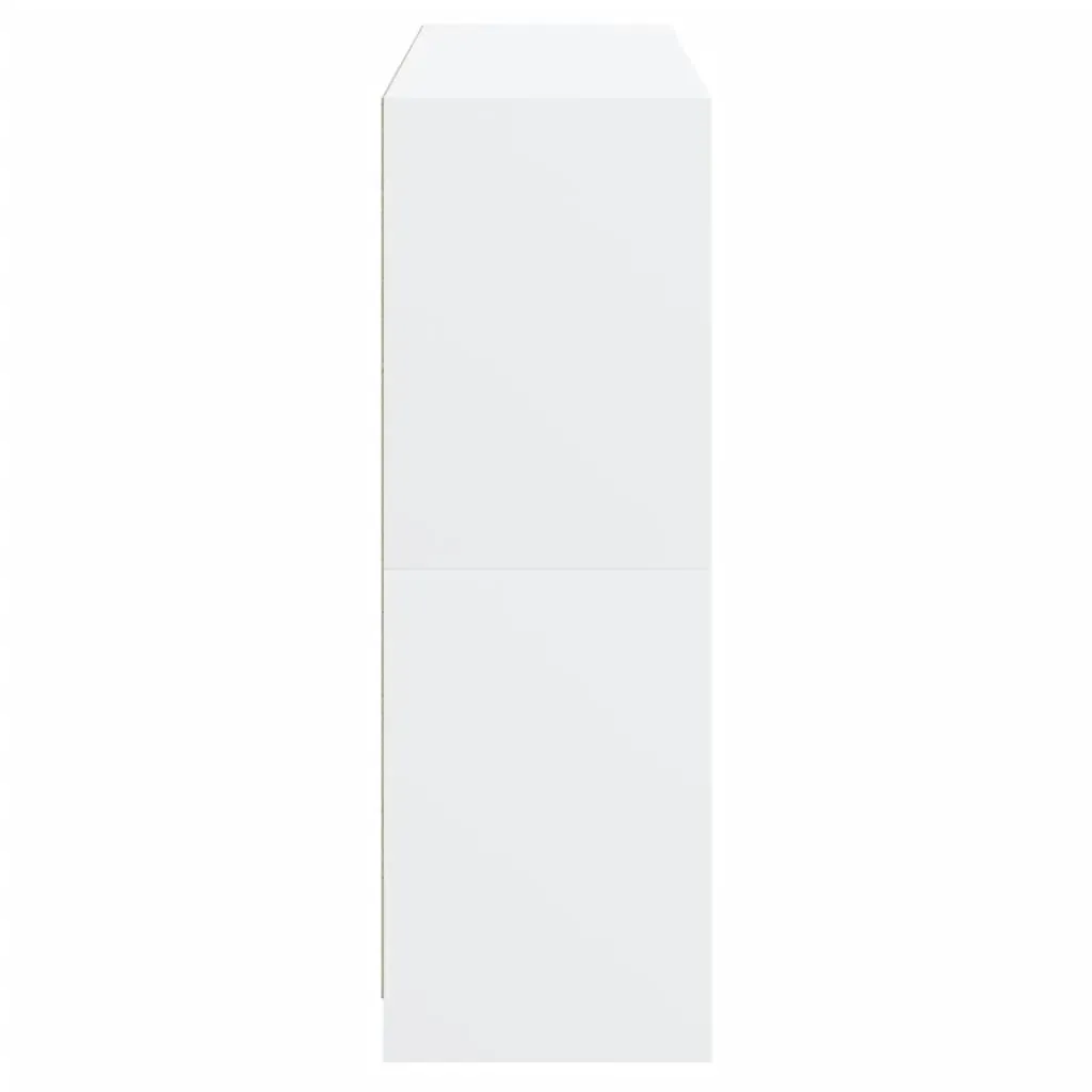 Bookcase with Doors White 136x37x109 cm Engineered Wood Price
