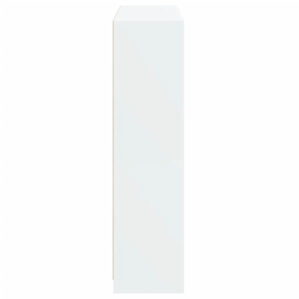Bookcase with Doors White 136x37x142 cm Engineered Wood Price
