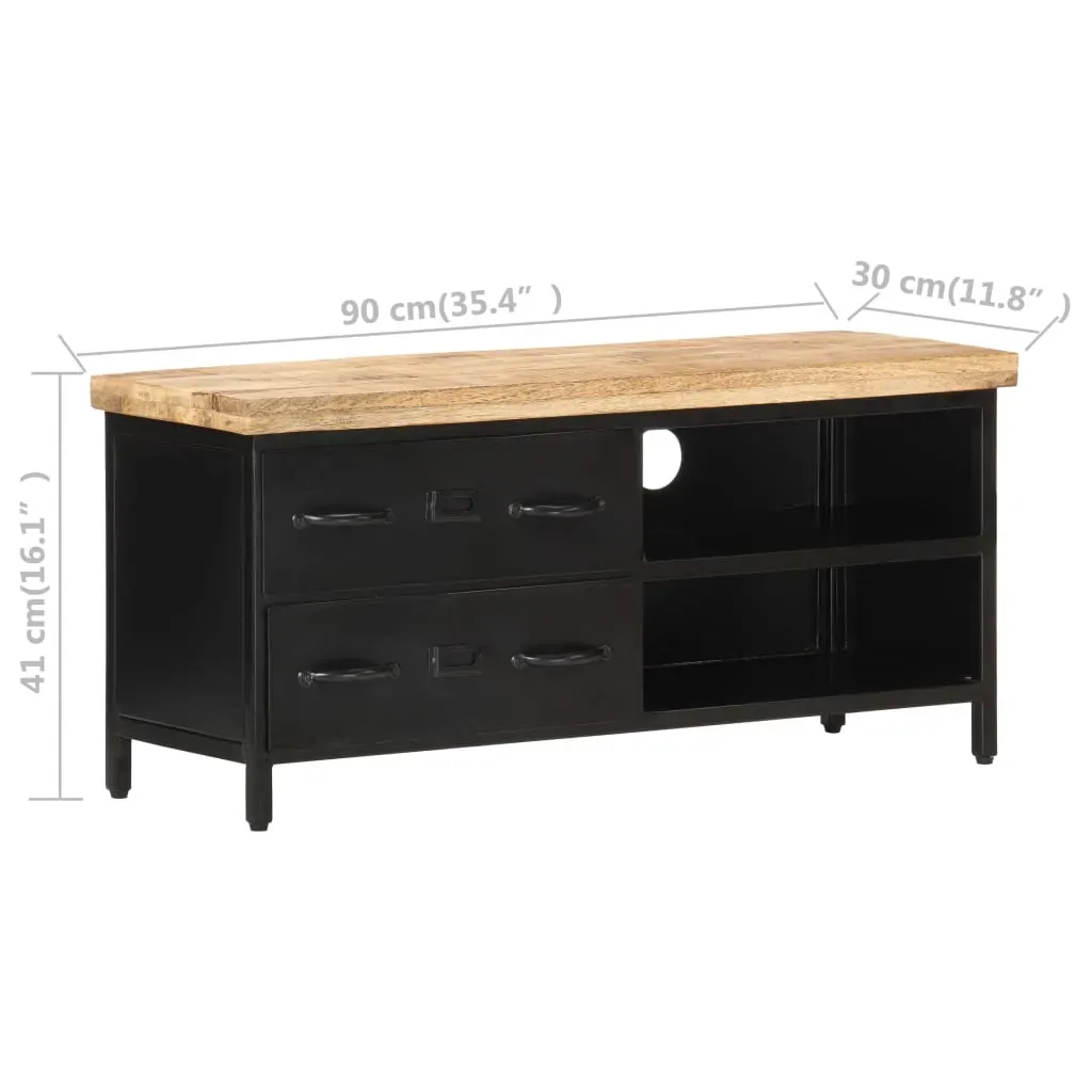 TV Cabinet 90x30x41 cm Rough Mango Wood Price