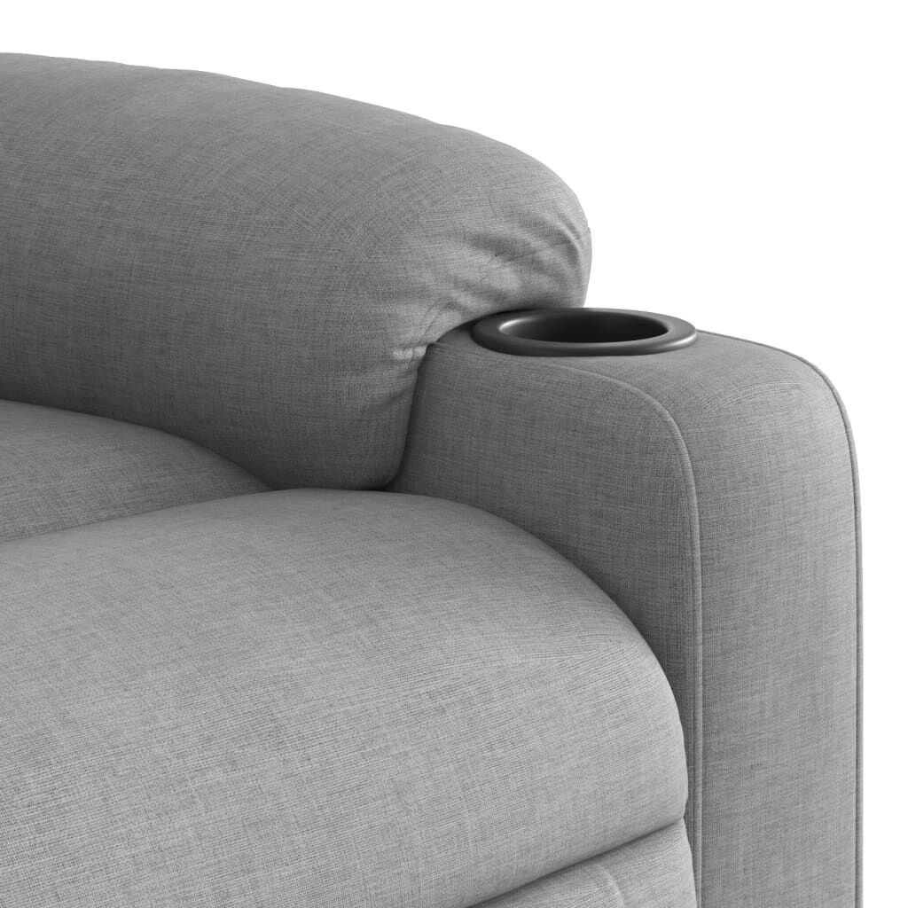 Massage Recliner Chair Light Grey Fabric Price