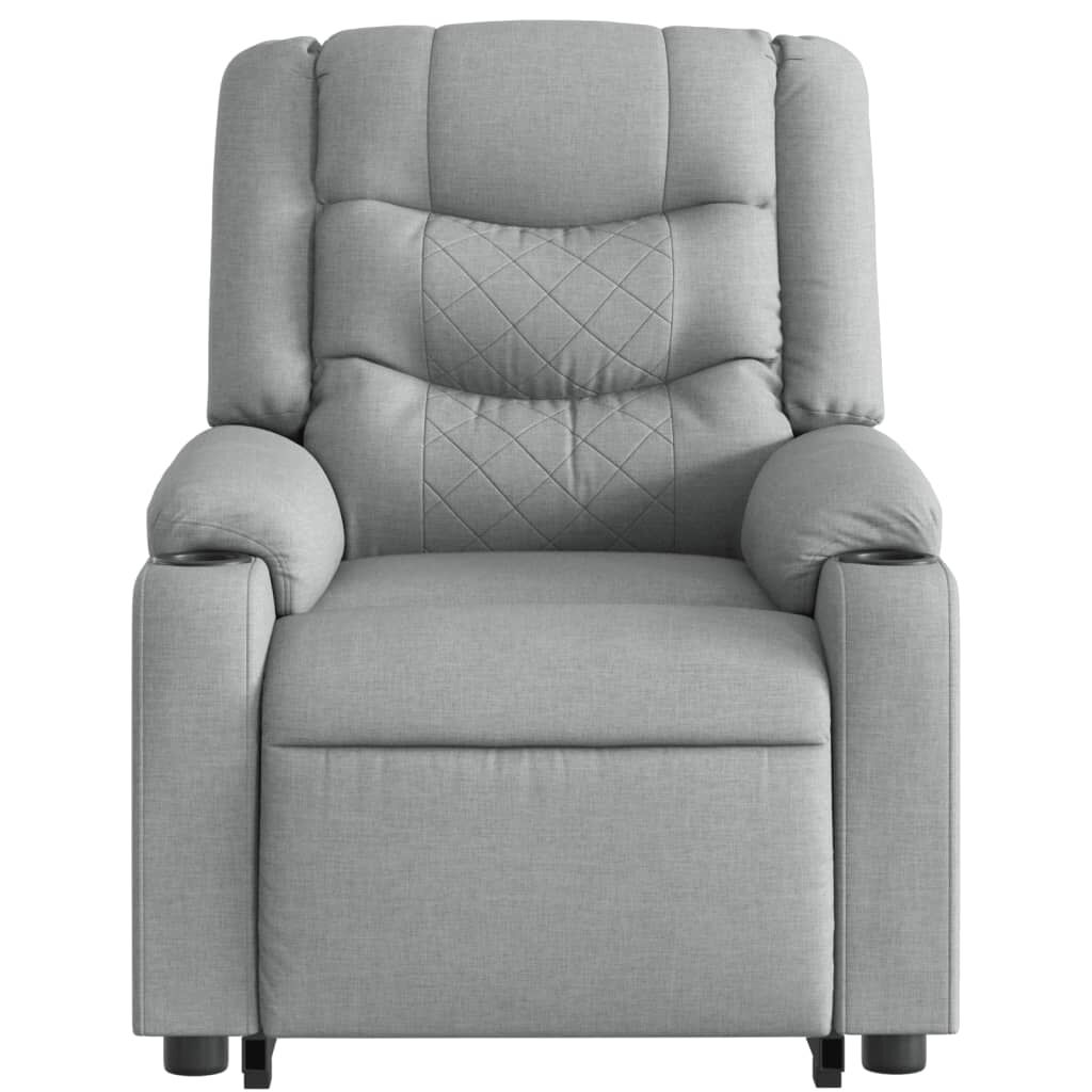 Stand up Massage Recliner Chair Light Grey Fabric Price