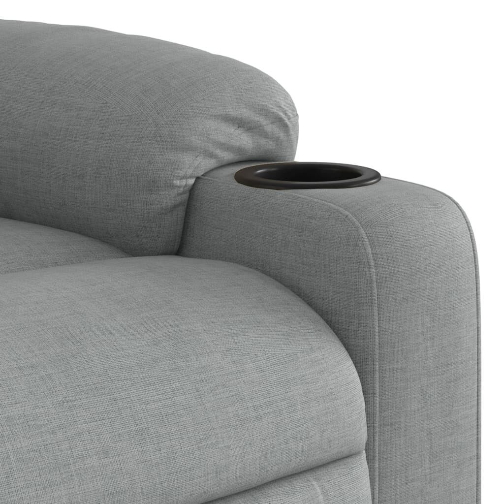 Massage Recliner Chair Light Grey Fabric Price