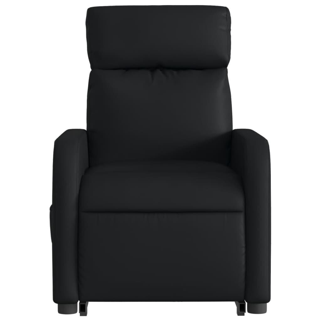 Electric Stand up Massage Recliner Chair Black Faux Leather Price