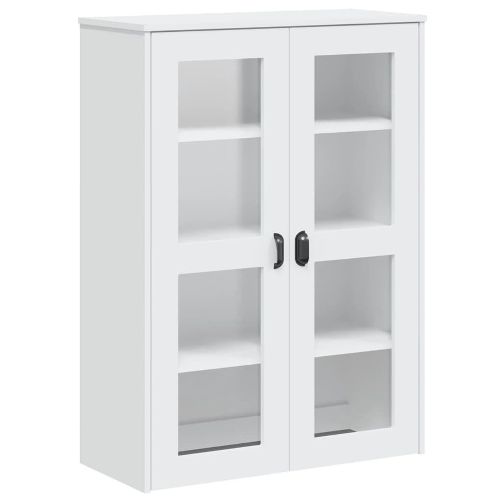 Highboard VIKEN White 80x40x190 cm Solid Wood Pine Price