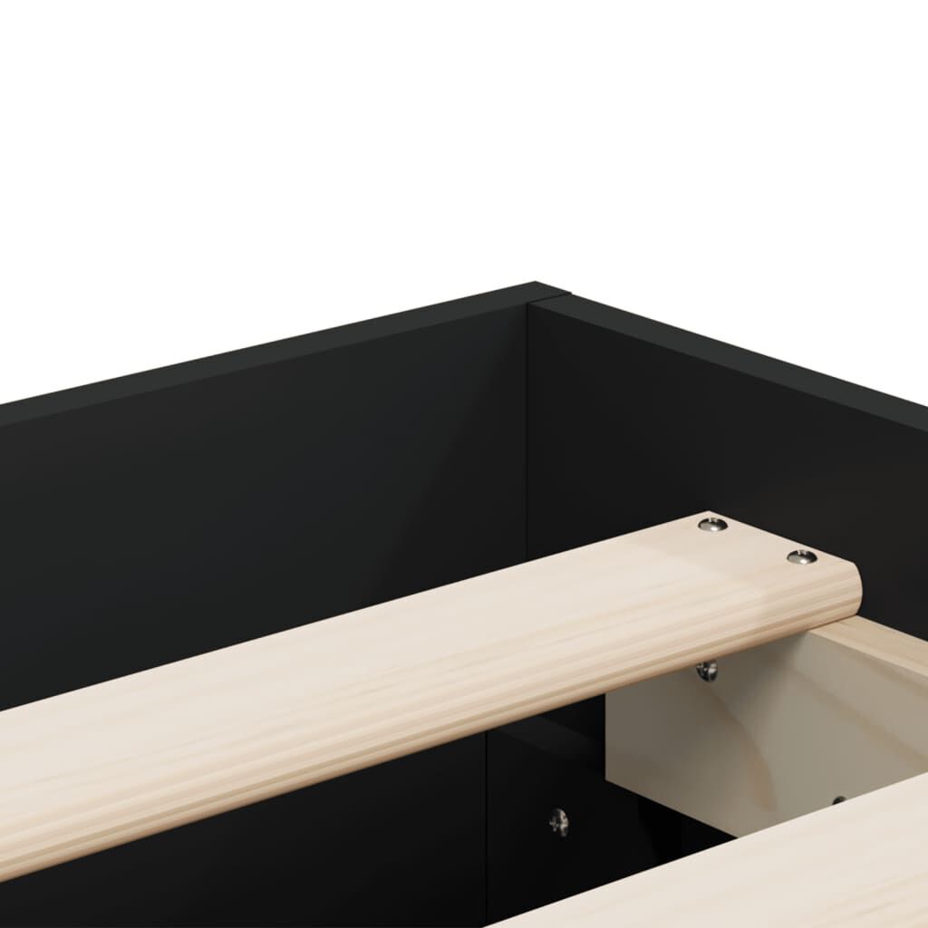 Bed Frame with Drawers without Mattress Black 150x200 cm Price
