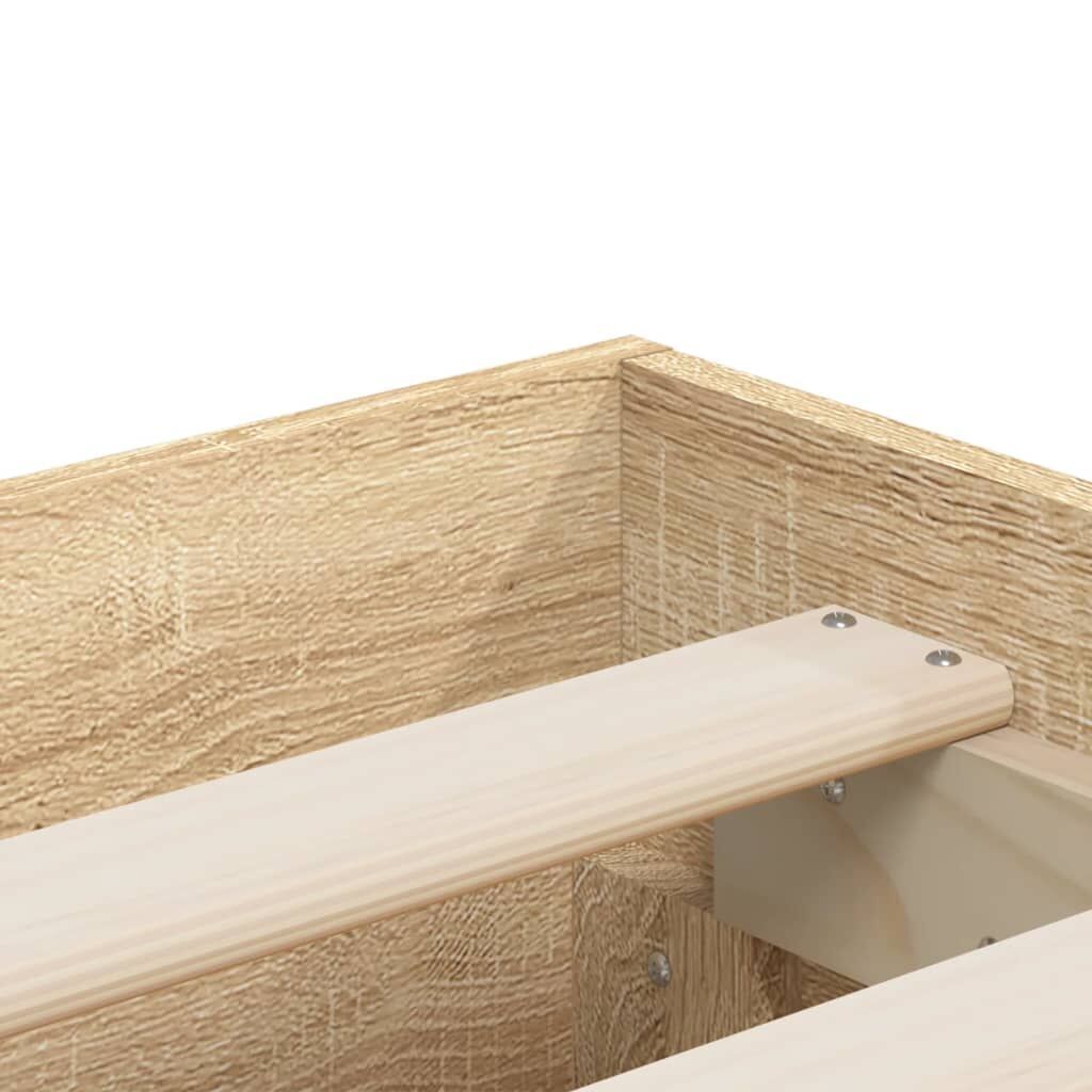 Bed Frame with Drawers without Mattress Sonoma Oak 150x200 cm Price