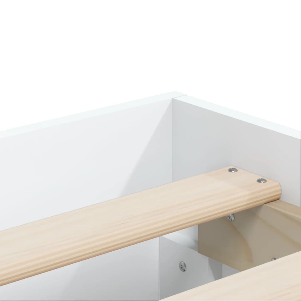 Bed Frame with Drawers without Mattress White 135x190 cm Price