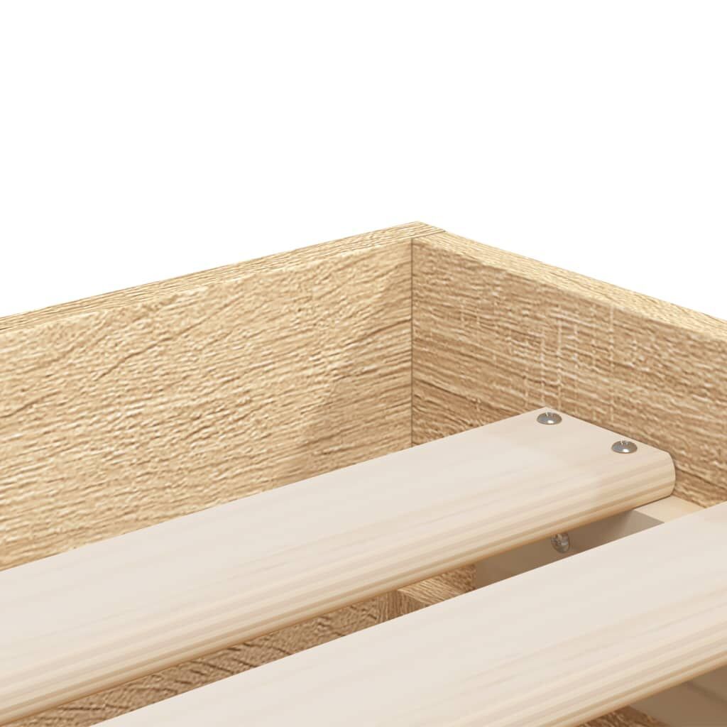 Bed Frame with Drawers without Mattress Sonoma Oak 90x190 cm Price
