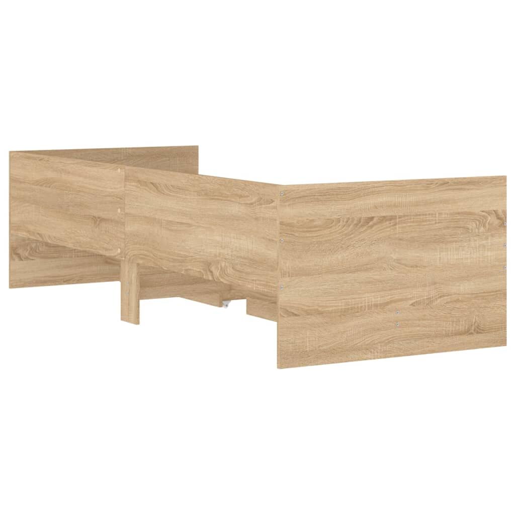 Bed Frame with Drawers without Mattress Sonoma Oak 90x190 cm Price