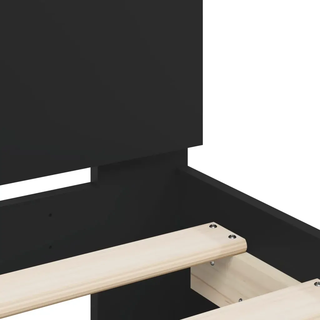 Bed Frame without Mattress Black 183x203 cm King Price
