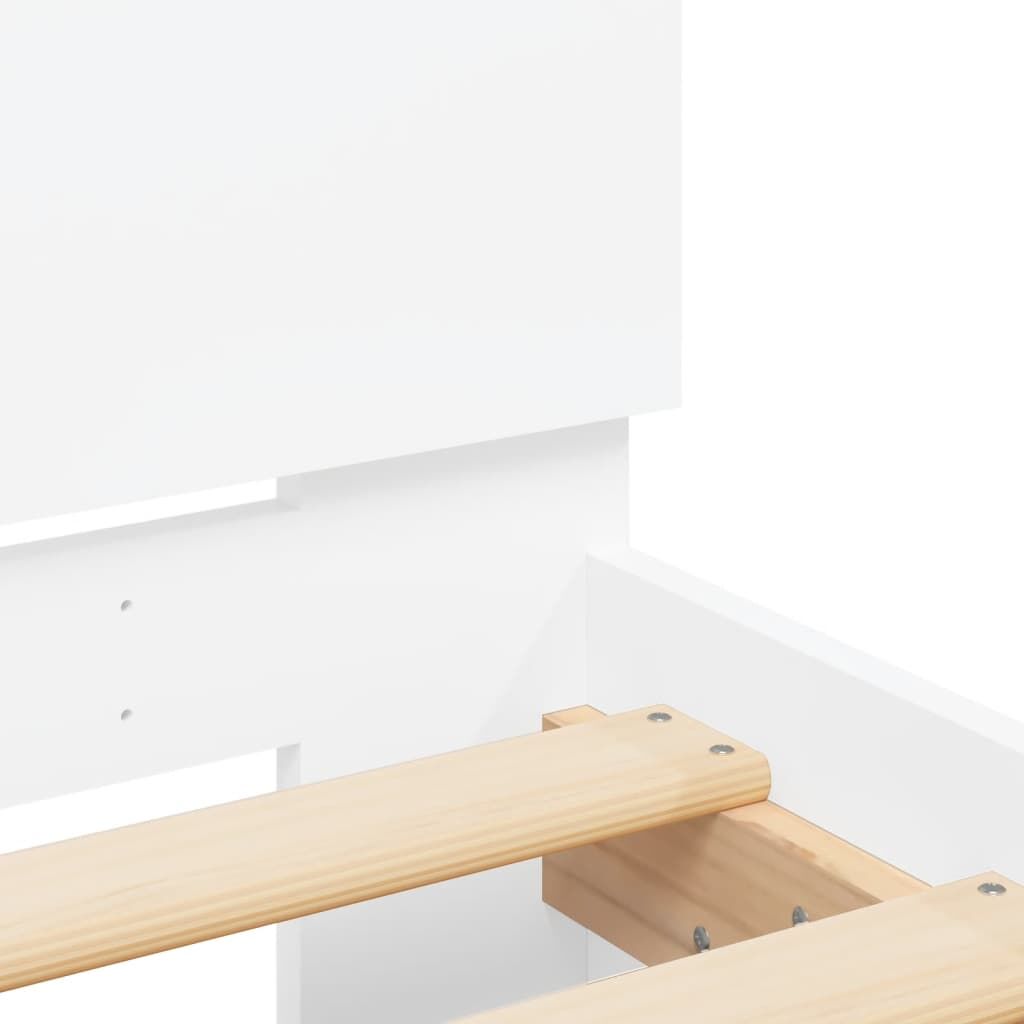 Bed Frame without Mattress White 135x190 cm Price