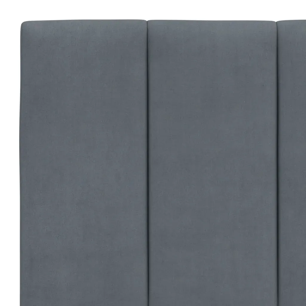 Headboard Cushion "Hanko" Dark Grey 153 cm Velvet Price