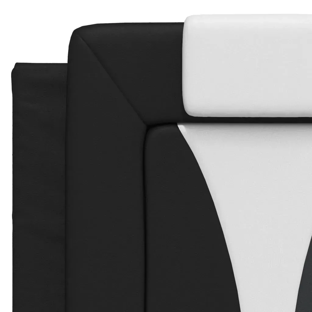 Headboard Cushion "Viana" Black and White 153 cm Faux Leather Price