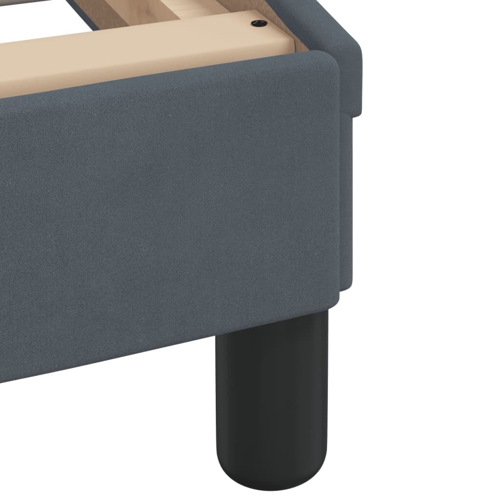 Bed Frame without Mattress Dark Grey 107x203 cm King Single Velvet Price