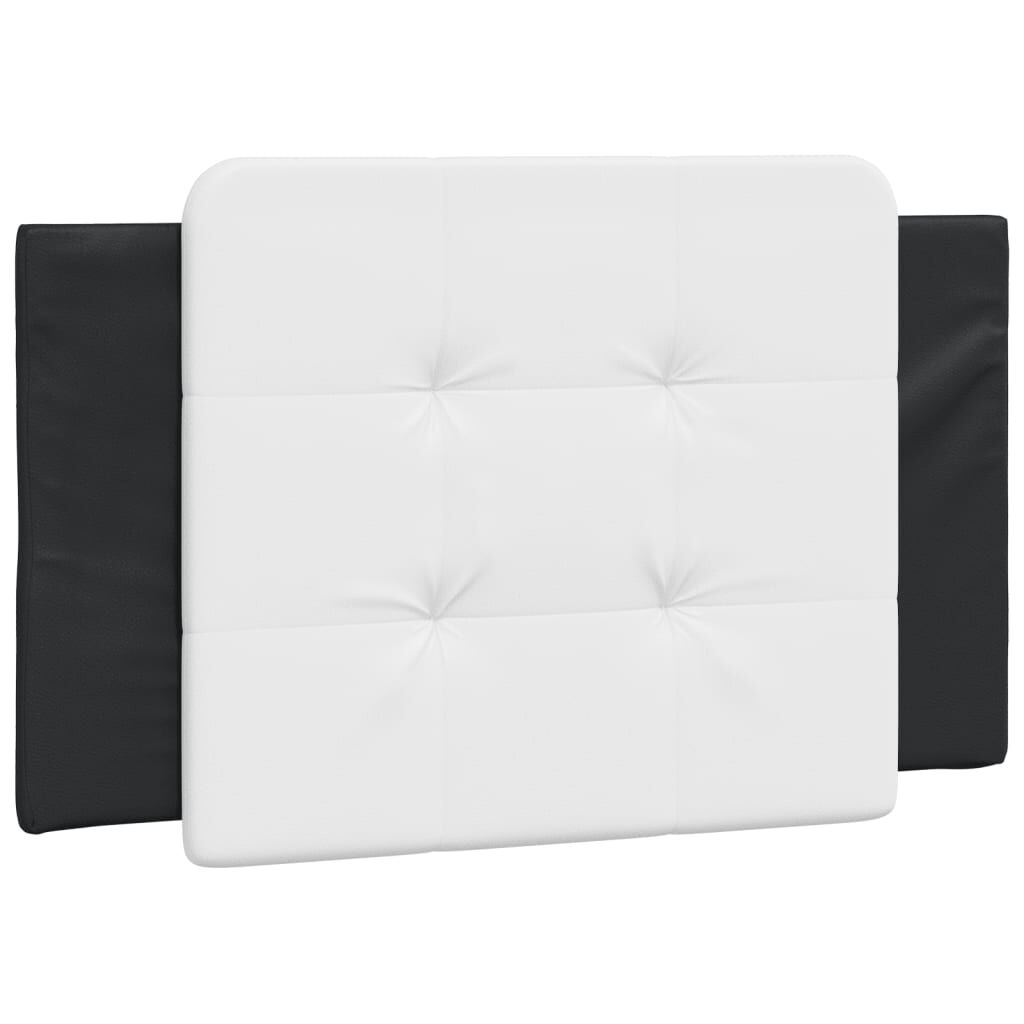 Bed Frame without Mattress Black and White 90x190 cm Faux Leather Price