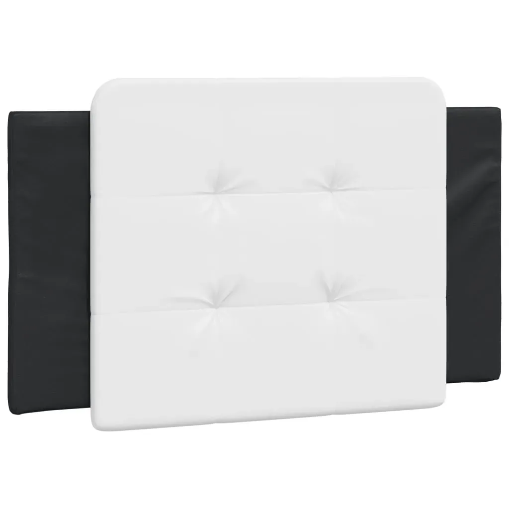 Bed Frame without Mattress "Zadar" Black and White 107x203 cm King Single Faux Leather Price