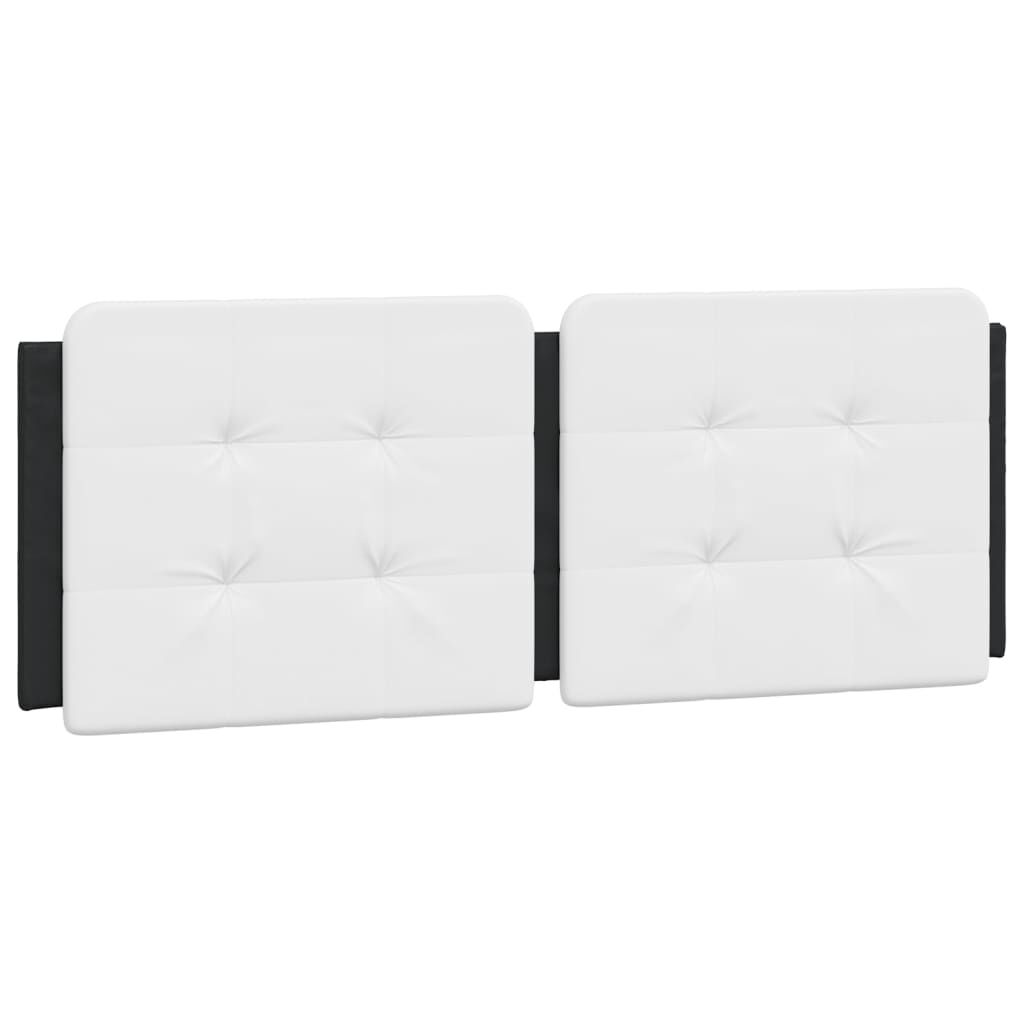 Bed Frame without Mattress Black and White 137x187 cm Double Faux Leather Price