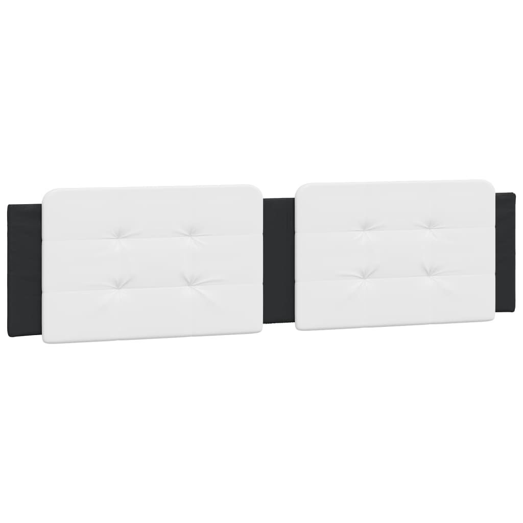 Bed Frame without Mattress Black and White 152x203 cm Queen Faux Leather Price