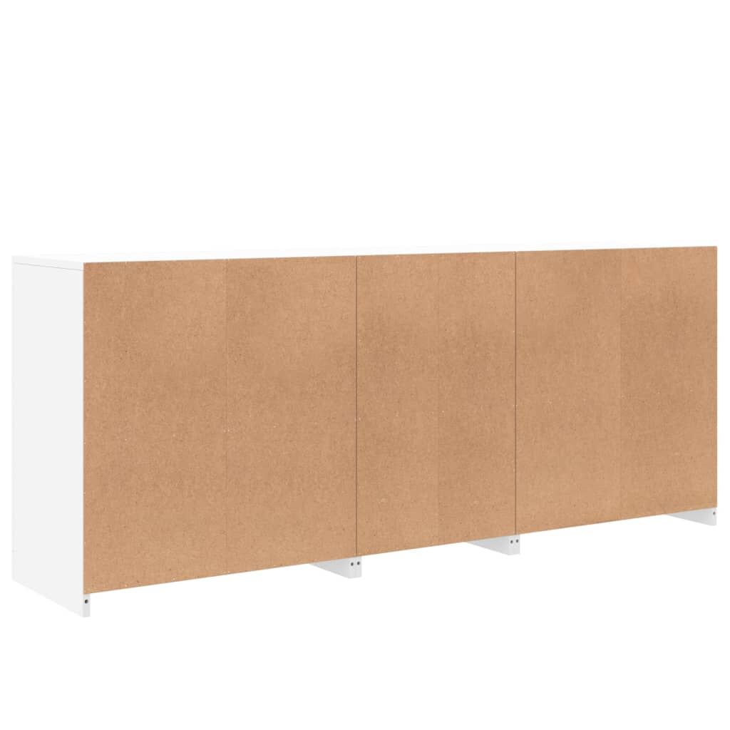 Sideboard with LED Lights White 162x37x67 cm Price