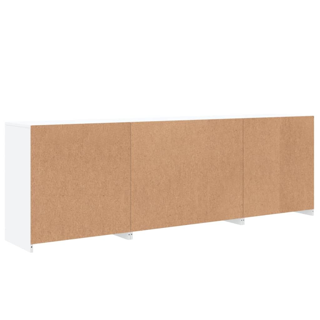 Sideboard with LED Lights White 202x37x67 cm Price