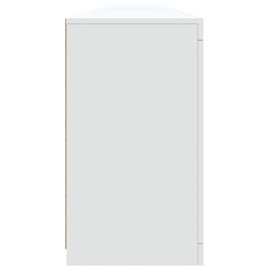 Sideboard with LED Lights White 283x37x67 cm Price