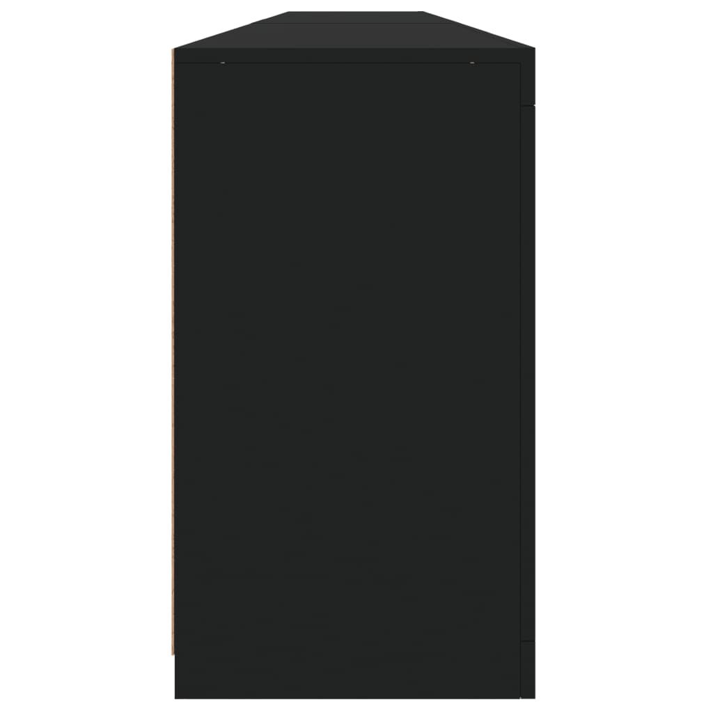 Sideboard with LED Lights Black 283x37x67 cm Price