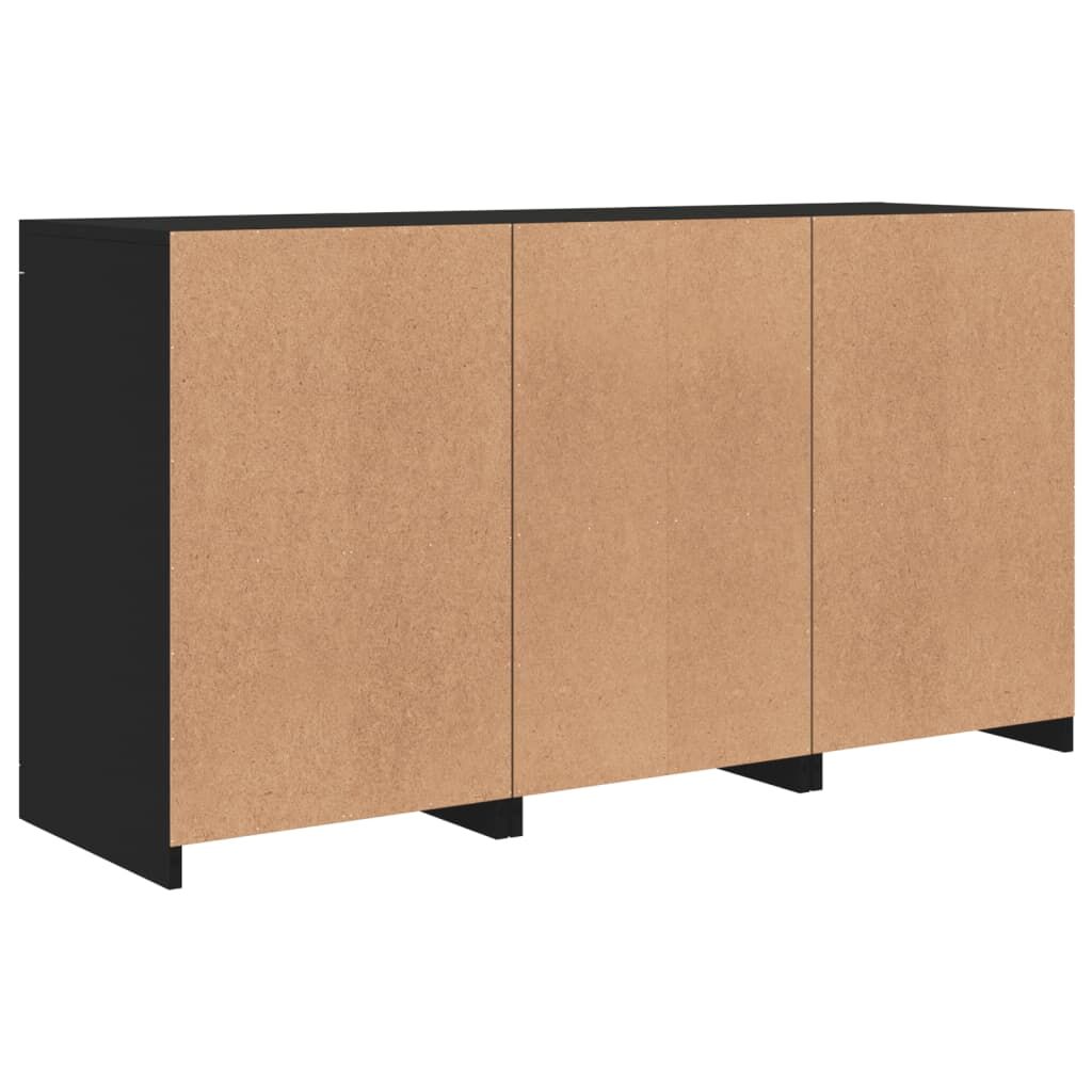 Sideboard with LED Lights Black 123x37x67 cm Price