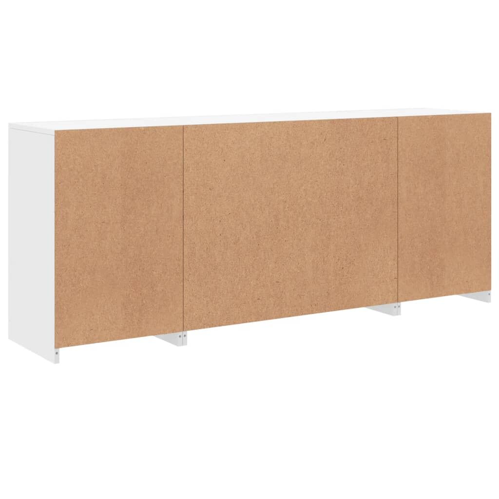 Sideboard with LED Lights White 163x37x67 cm Price