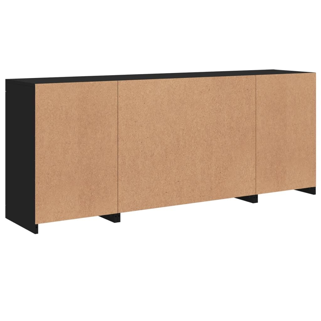 Sideboard with LED Lights Black 163x37x67 cm Price
