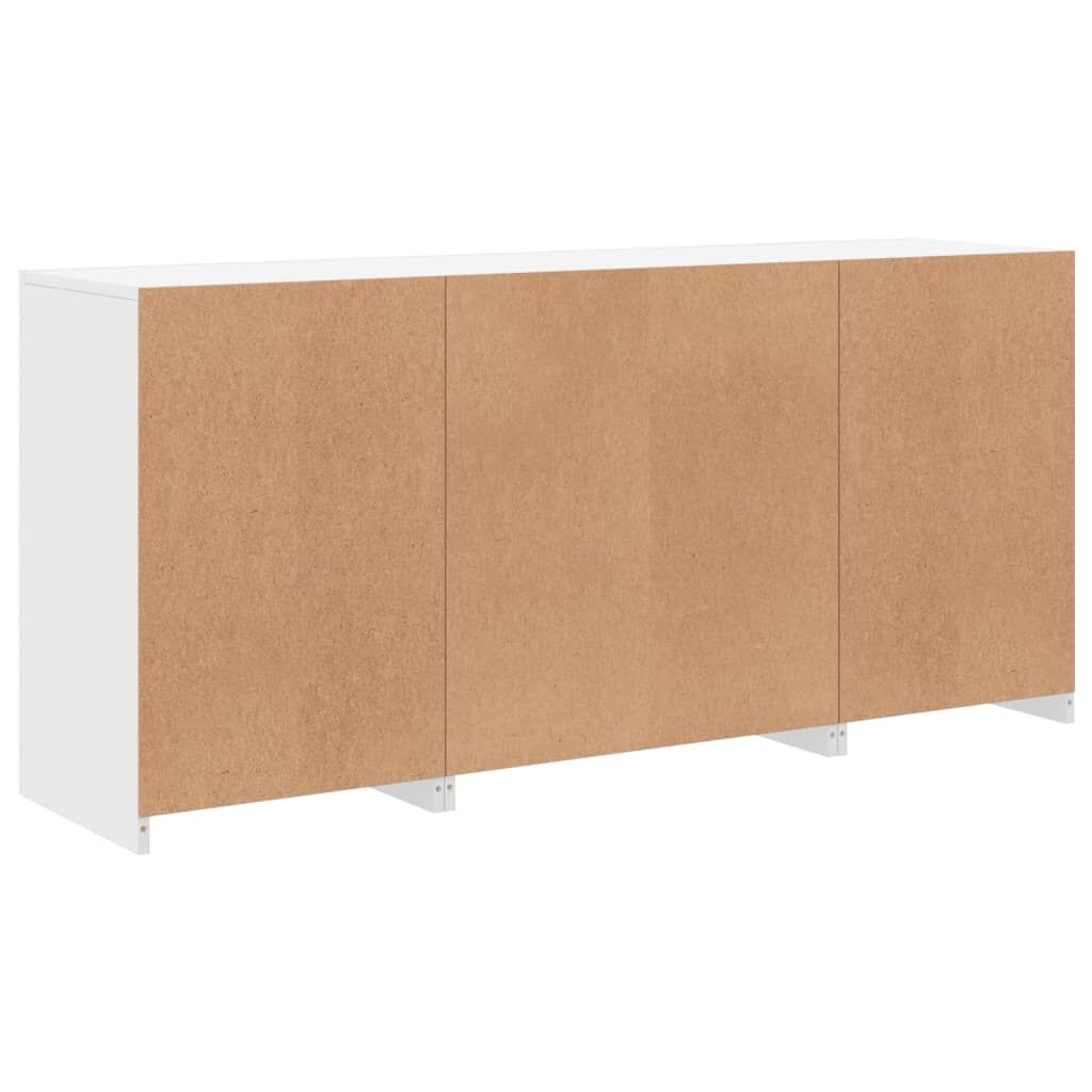 Sideboard with LED Lights White 142.5x37x67 cm Price