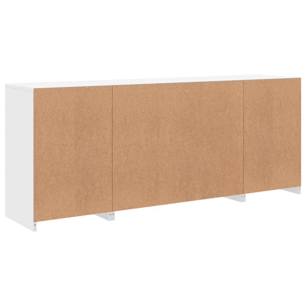 Sideboard with LED Lights White 163x37x67 cm Price