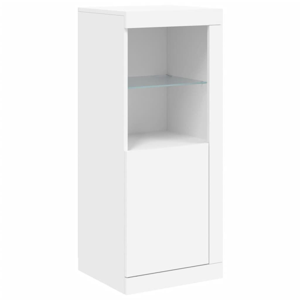 Sideboards with LED Lights 3 pcs White Engineered Wood Price
