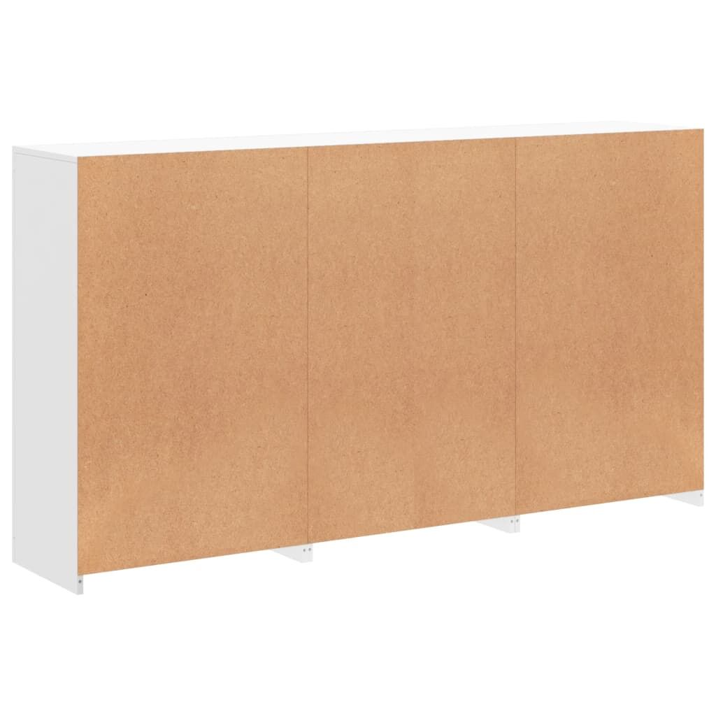 Sideboard with LED Lights White 181.5x37x100 cm Price