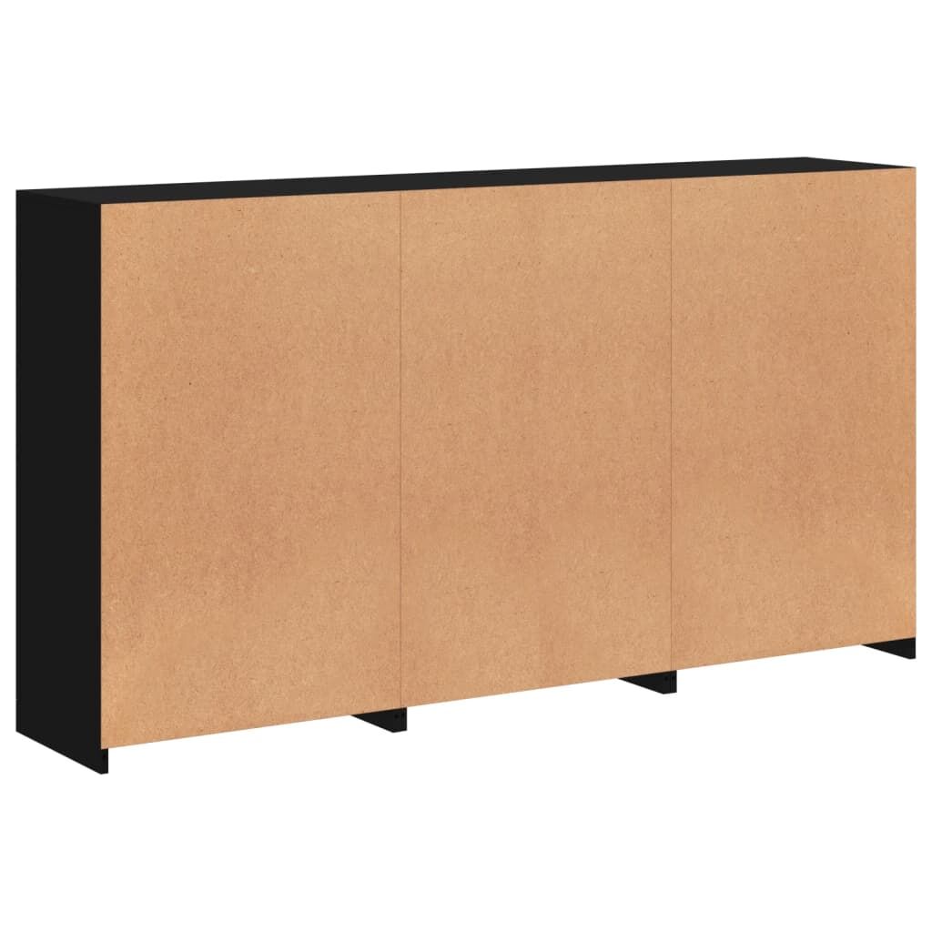 Sideboard with LED Lights Black 181.5x37x100 cm Price