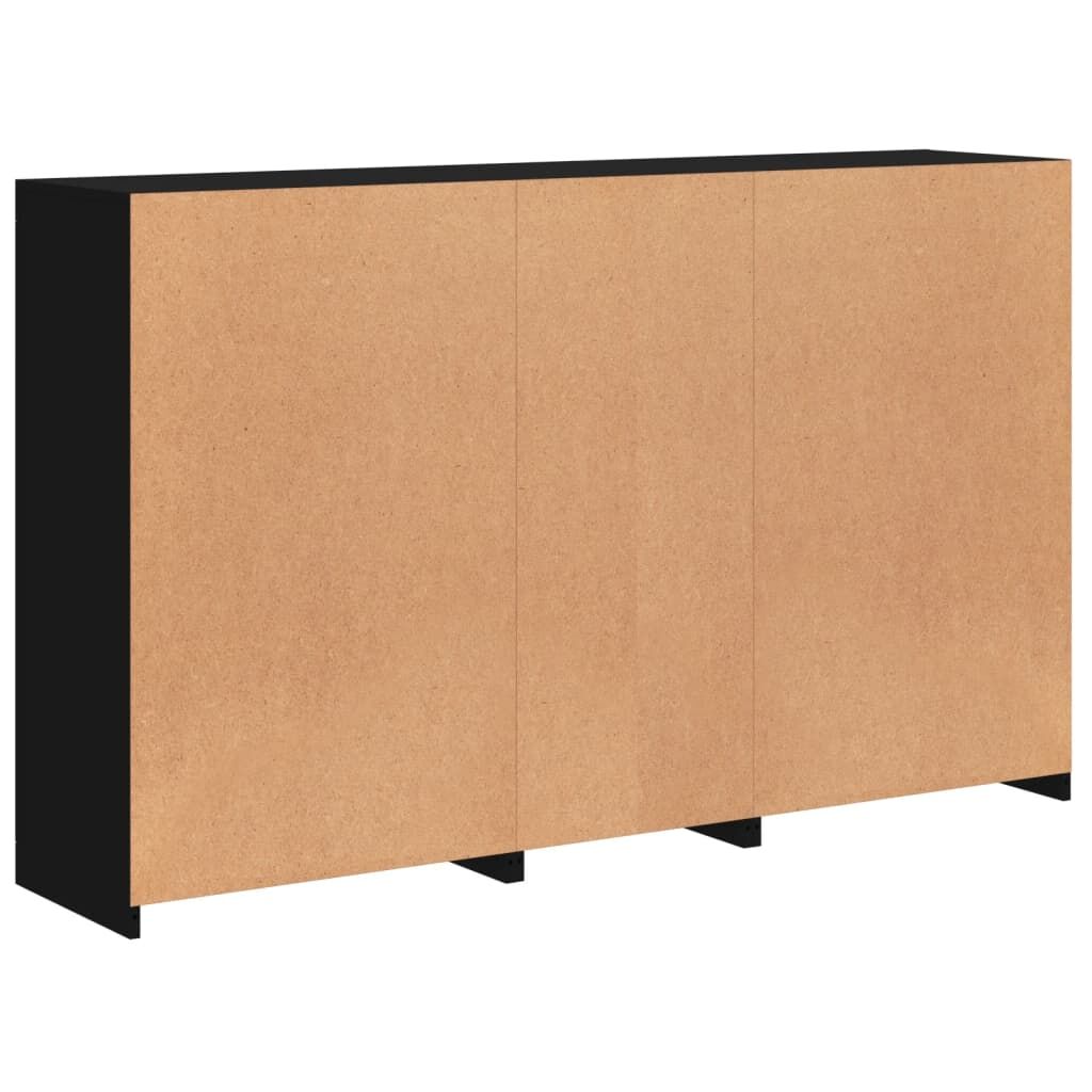 Sideboard with LED Lights Black 162x37x100 cm Price