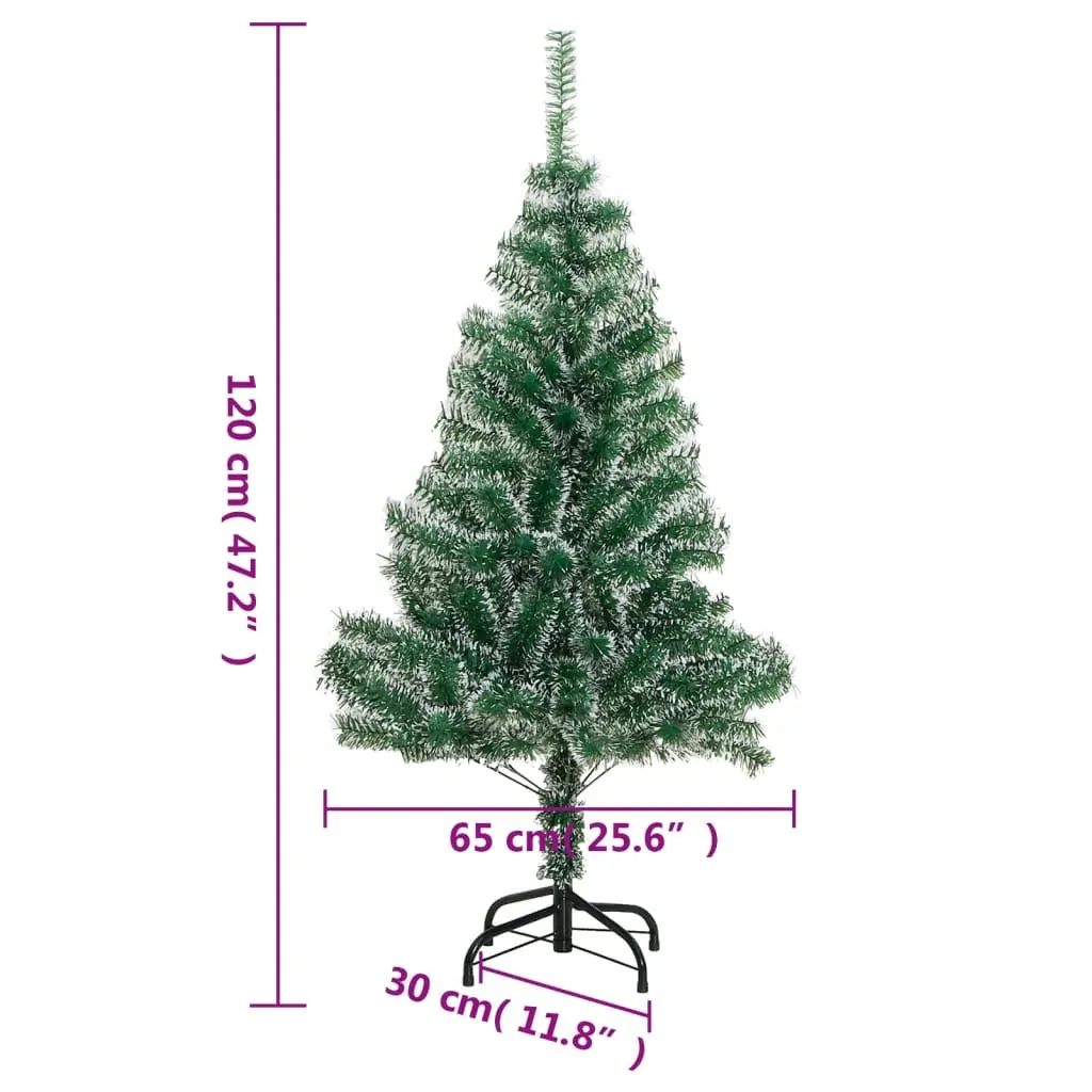 Artificial Christmas Tree 150 LEDs & Flocked Snow 120 cm Price
