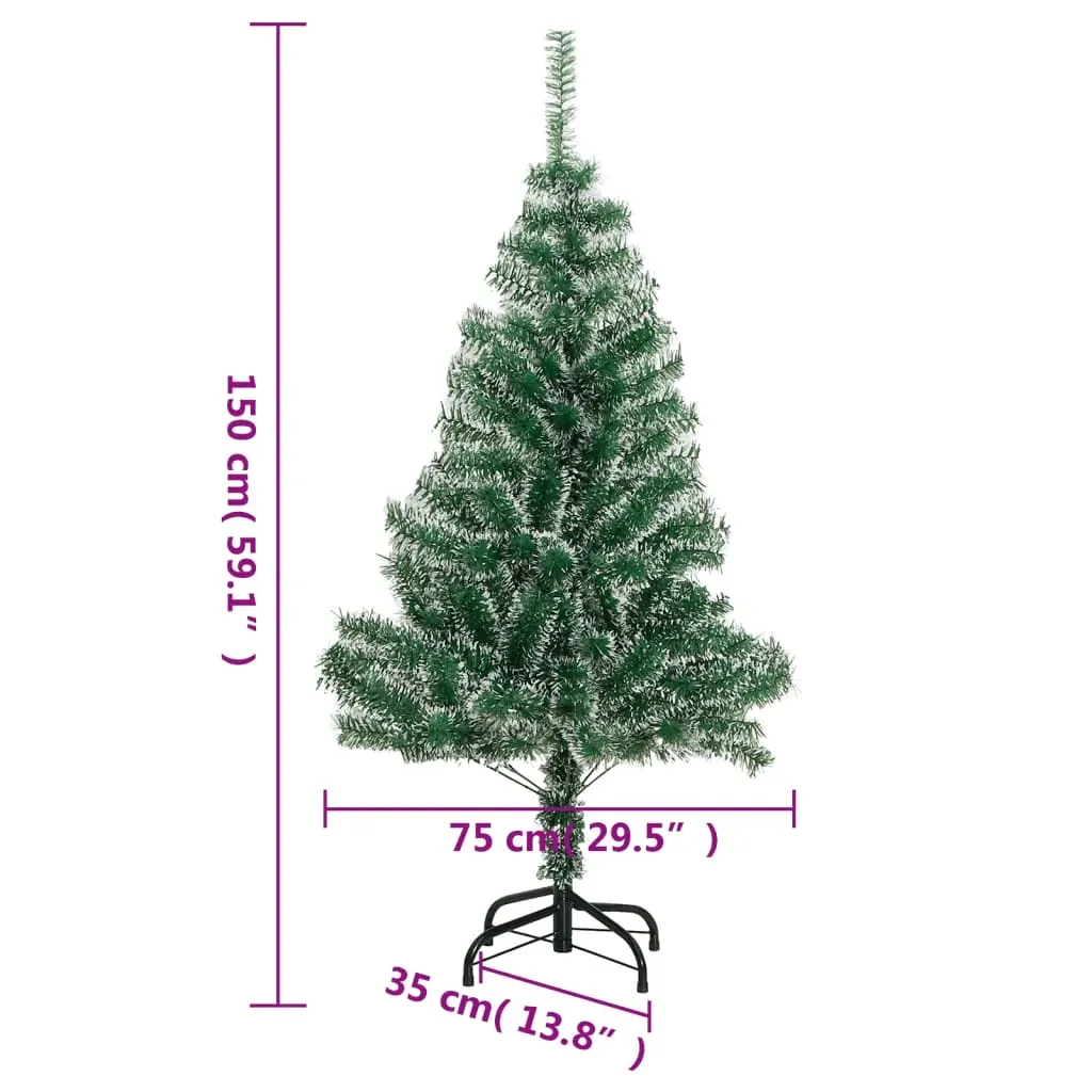 Artificial Christmas Tree 150 LEDs & Flocked Snow 150 cm Price