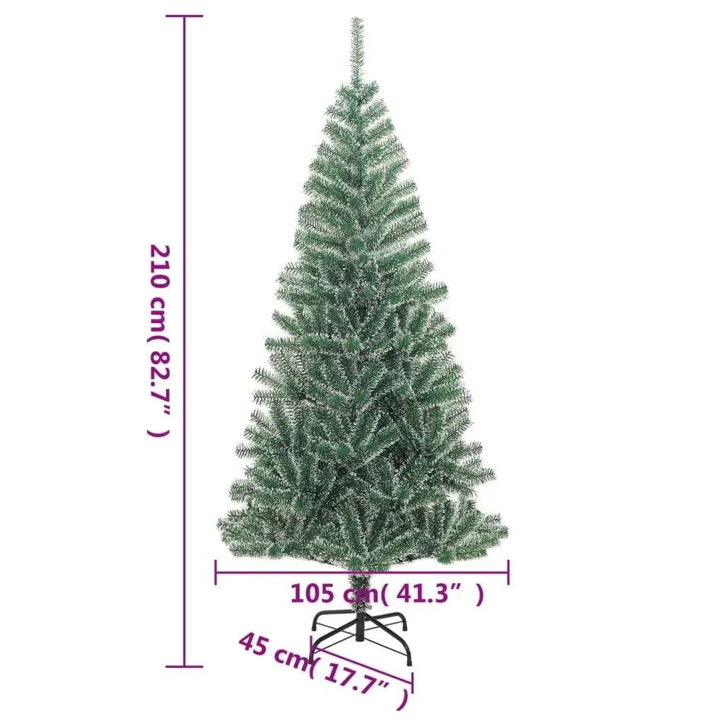 Artificial Christmas Tree 300 LEDs & Flocked Snow 210 cm Price