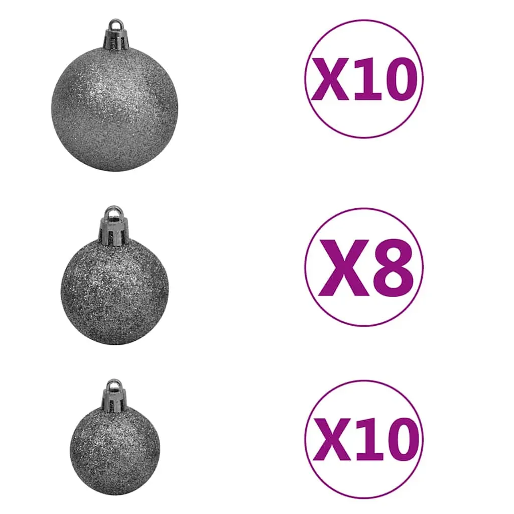 Slim Christmas Tree 300 LEDs & Ball Set & Flocked Snow 300 cm Price