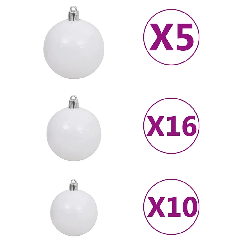 Artificial Hinged Christmas Tree with 300 LEDs & Ball Set 180 cm Price