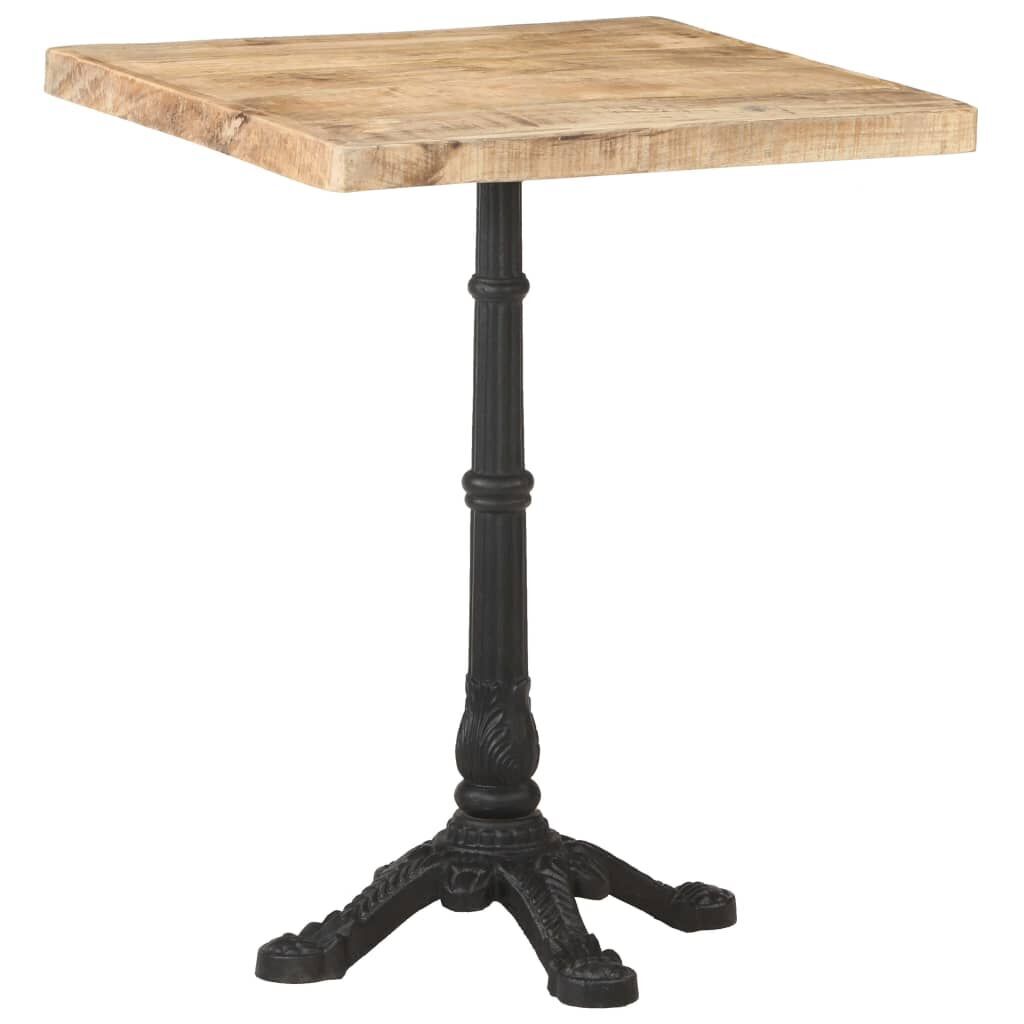 Bistro Table 60x60x77 cm Rough Mango Wood Price
