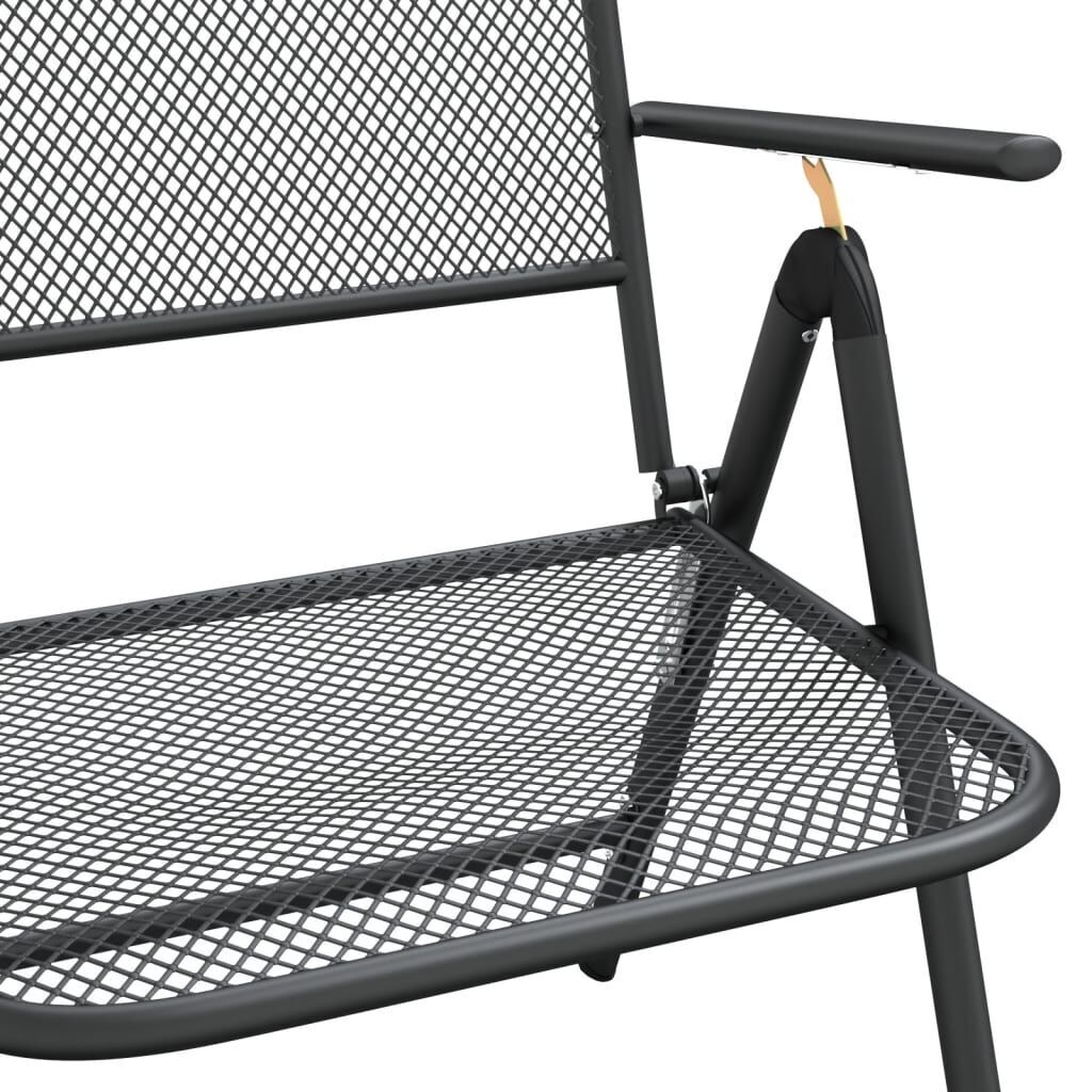 5 Piece Garden Dining Set Anthracite Metal Mesh Price